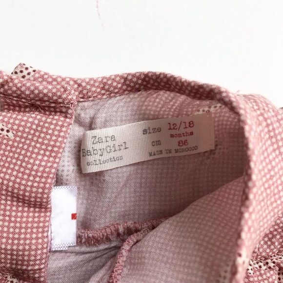 Zara letter print ruffle blouse  EUC 12-18 months - Picture 4 of 5
